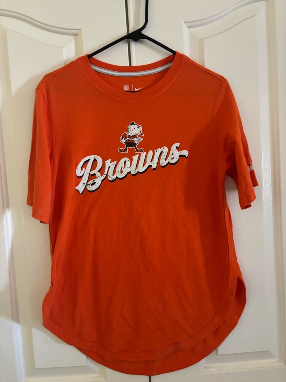 Nike Orange Cleveland Browns Script Short Sleeve Tee
